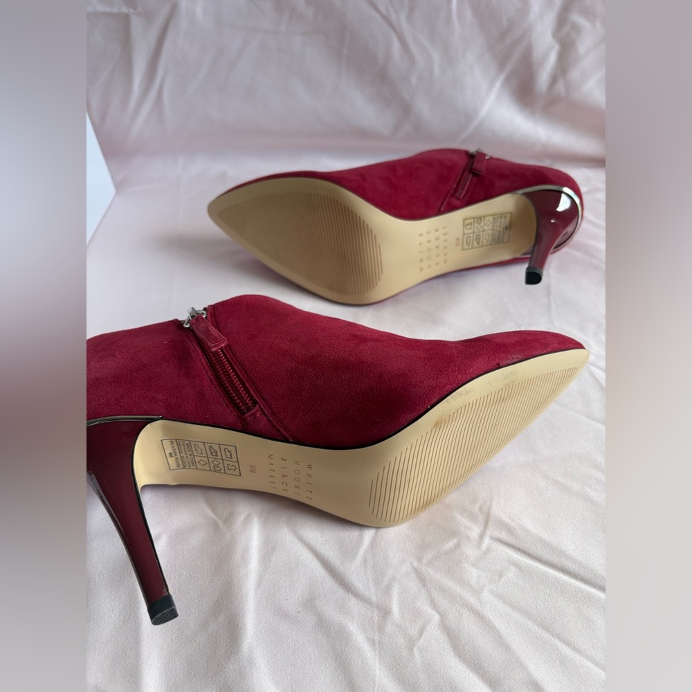 White House Black Market Dark Rouge Ankle Booties - Picture 8 of 11